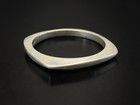 925 Sterling Silver Square Bangle Bracelet Mexico Modernist Minimalist 36 1g