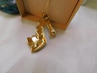 Kirks Folly Cinderella Glass Slipper Brooch Vintage Stock Retired New In Box Usa