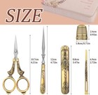 Antique Scissors Kit  Embroidery Sewing Kit  European Vintage Scissors Kit Brone