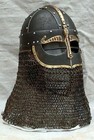Medieval Viking Helmet Vendel Knight With Chain Mail 16 Gauge Viking Helmet