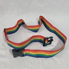 Rainbow Travel Luggage Suitcase Strap Baggage Backpack Bag Color Belt Pride Clip