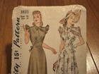 Vintage 1940s Simplicity 3835 Daytime   Evening Sewing Pattern Size 16 Bust 34