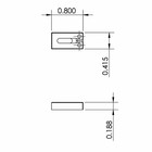 New Hipshot 6 Vintage Stainless Steel Guitar Saddles 10 5mm - Polished Stainless