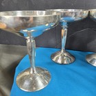 Lot Of 4  Vintage Roma S a  Spain Silverplate Champagne Goblet Chalice 