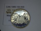 Canada 1989 Mackenzie River One Dollar Coin   500 Silver