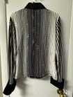 Hobby Horse Limited Edition Western Zip Up Show Shirt Black White And Bling Xl
