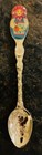 2 Identical Russian Gold  Colors Metal Enameled Souvenir Spoons Doll