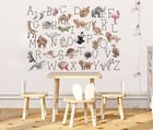 Watercolor Animal Alphabet Wall Decals-abc Learning Stickers For Kids Room Gift