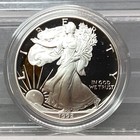 1992 S American Proof Silver Eagle - With Box   Coa
