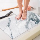 Shower Mat Non Slip - 24x32 Inch Soft Comfort Bath Mat With Drainage Holes  P   