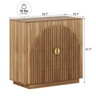 Symmetrical Arched Doors Sideboard Buffet Cabinet With Storage