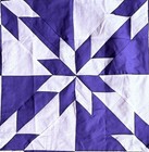 New Cotton Patchwork Lap crib Quilt Top  39  X 39   Hunter s Star  Dark Purple