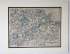 Original 1876 Norfolk County Map matted norwood dedham hingham quincy mass ma