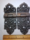 Set Of 2 Antique Vintage Victorian Ornate Ice Box Ornate Hinges