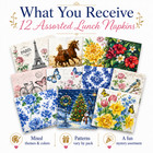 Decoupage Paper Napkins Mystery Surprise Pack - Lot Of 12 Assorted Lunch Napkins