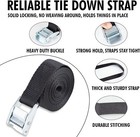 Cartman 1  X 12  Lashing Straps Cargo Tie-down Strap Up To 600lbs  6pk In Carry