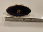 Vintage Stratton Lipstick Holder Mirror Made In England Navy With Gold Tone Star