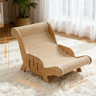 Wooden Cat Lounger With Wear-resistant Sisal Surface