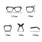 Hand Made Vintage Square Eyeglass Frames Black Full Rim Retro Glasses Men Women