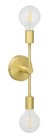 Brass Wall Sconce  2-light Bathroom Sconces Vanity Light Fixture For Mirror H   
