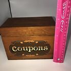 Vintage Wood Coupon Box Americana Wooden Box