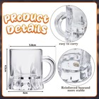 12 Pieces Mini Beer Mugs Bulk Shot Glasses Set 1oz Small Clear Stein