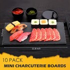 Zopeal 10 Pcs 11 8 X 5 9 Black Slate Charcuterie Boards Charcuterie Stone