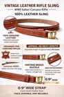 Warcraft Exports Vintage Leather Rifle Sling  Wwii Italian Carcano Brown 