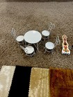 Vintage Dollhouse Miniature Doll Furniture Lot Lundby  Table Chairs  Kitchen   