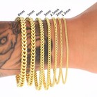 10k Yellow Gold 1 5mm-6mm Franco Box Bracelet Chain Men Women 7  7 5  8  8 5  9 