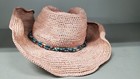 Namanana Raffia Straw Cowboy Hat women s Crocheted Summer  Natural Medium