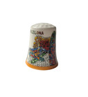 New Souvenir Thimble Ceramics Spain Barcelona Colourful Sagrada Familia Mosaic