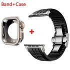 Stainless Steel Case Silicone Band For Apple Watch Ultra 3 11 10 9 8 7 6 5 4 Se