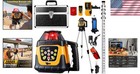 2000ft Red Rotary Laser Level Kit - 360   Self-leveling With Receiver   Tripod