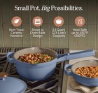 Our Place  Mini Perfect Pot Blue Salt  - 2 5 Qt 8 5    Tri Ply W Beechwood Spoon