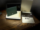 Montblanc Meisterst  ck 6cc Green Leather Card Holder Slim Wallet Gift Box
