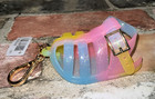 Bath   Body Works Jelly Sandal Ombre Glitter Pocketbac Holder Key Chain Fob Nwt