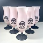 Bacardi Rum Plastic Hurricane Bar Glasses Color Changing Barware Mancave Set 6