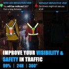 Led Reflective Vest Running Gear  Light Up Vest For Night Walking  High Visibili