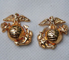 Pair Usmc Us Marine Corps Marines Emblem Insignia Collar Badge Pin