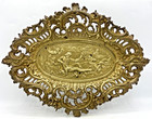 Antique French Decorative Tray 19th Century Bronze God Poseidon