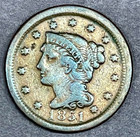 Estate Lot Of 36 Us Coin 1851 Large Cent  Silver Quarter  Buffalo Nickels   More