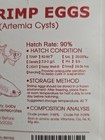 Brine Shrimp Eggs - Artemia Cysts  90  Hatch Rate For Tropical Fish    