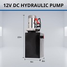 Hydraulic Power Unit Single Acting 15 Quart 12v For Dump Trailer Car Lifting