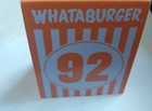 Rare Whataburger Table Tent Number 92