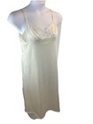 Vintage Usa 80s Cream Slip Long Nightgown Boudoir Sz 36 Granny Core Vassarette