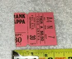 Frank Zappa 1977 Concert Gig Ticket Stub Cobo Hall Arena Detroit Michigan Usa
