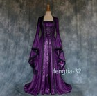 Halloween Costume Witch Long Dress Women Cosplay Party Medieval Revival Adults