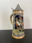 Vintage German Beer Stein W  Pewter Lid     Marked   Numbered 2350