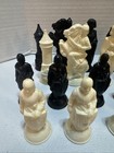 Anri Chess Pieces Renaissance Medieval E s  Lowe 1950   s Set 32 Pcs Vintage
